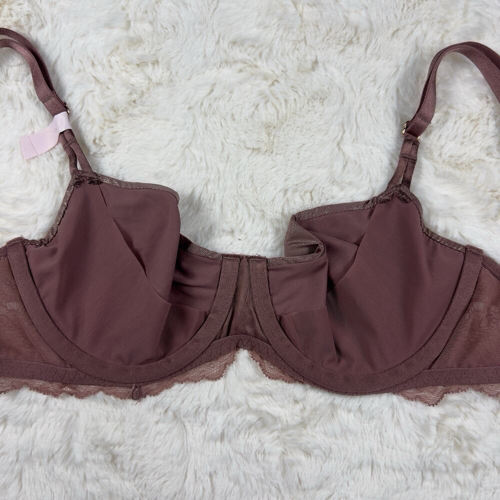 Victoria's Secret Dream Angels Unlined Push Up Bra Rosewood‎ Shimmer Size 32DD - Picture 4 of 6